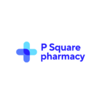 Blue Gradient Modern Simple Pharmacy Logo